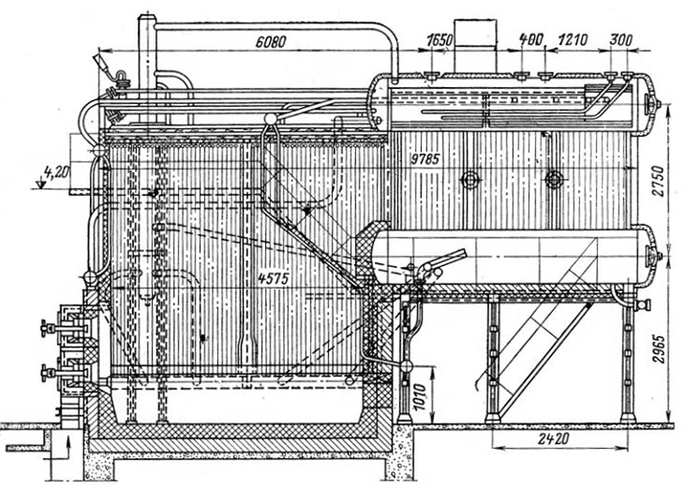 Паровые котлы ДКВР для сжигания газа и мазута